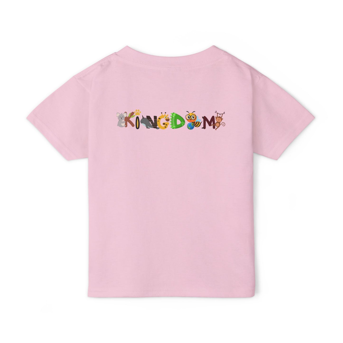 Toddler T‑Shirt — "Kingdom" Jungle Animals Design (Colorful Birds & Sunshine)