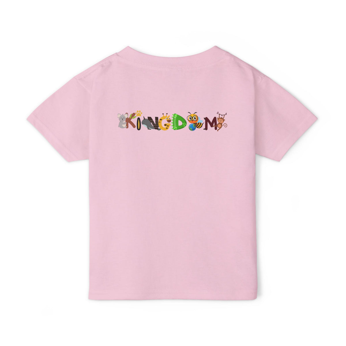 Toddler T‑Shirt — "Kingdom" Jungle Animals Design (Colorful Birds & Sunshine) Printify