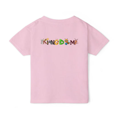 Toddler T‑Shirt — "Kingdom" Jungle Animals Design (Colorful Birds & Sunshine)