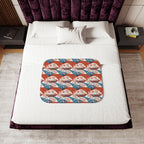 Sherpa Blanket, Asia Inspired Cozy Design Printify