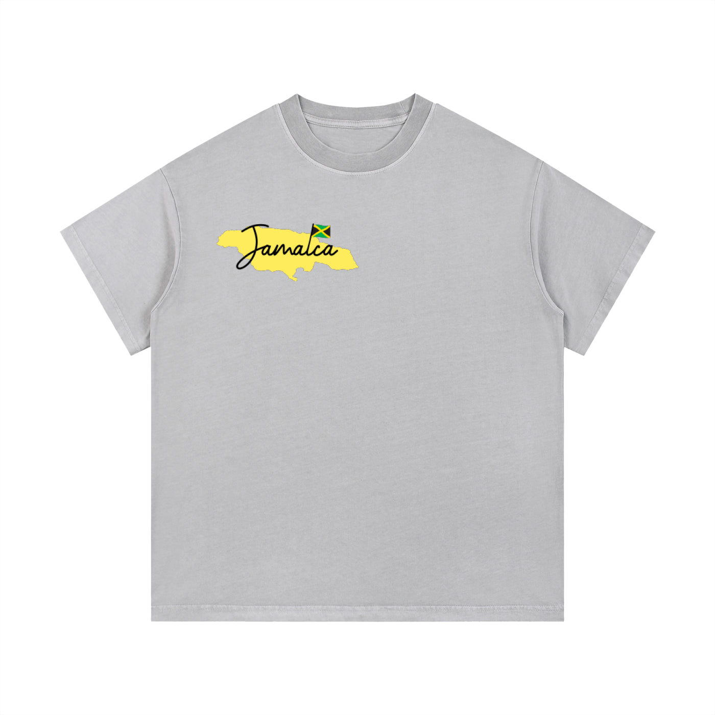 Jamaican Flag Themed Unisex Graphic Vintage Wash Cotton T-Shirt