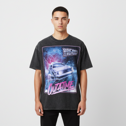 Emo Unisex Graphic Snow Washed Oversized Cotton T-Shirt