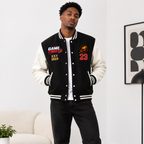 Football Fan Graphic Unisex Two-Tone Fleeced Varsity Jacket