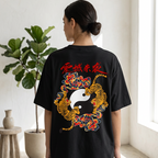 Ying and Yang Graphic Tiger Unisex Seamless Unisex T-Shirt