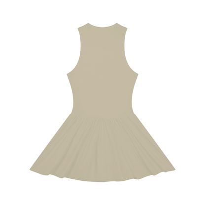 Women’s Ruched Sleeveless Full-Zip Summer  Dress