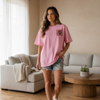 Heavyweight Unisex Drop Shoulder Cotton T-Shirt Featuring Gothic Tree Graphic Art