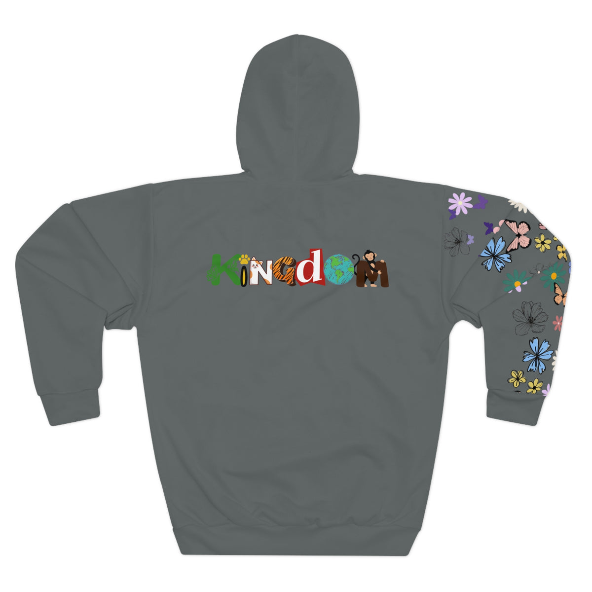 Elephant Floral Unisex Pullover Hoodie, Graphic Sweatshirt, Animal Lover Gift Printify