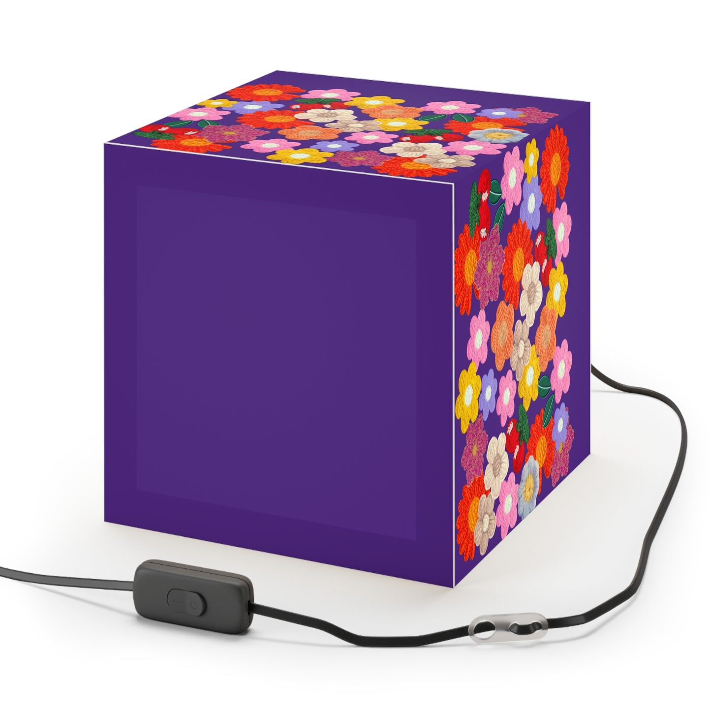 Floral Cube Lamp — Colorful Daisy Light Cube for Bedroom & Nursery