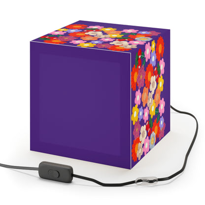 Floral Cube Lamp — Colorful Daisy Light Cube for Bedroom & Nursery
