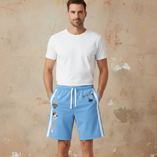 Adventure-Inspired Athletic Shorts, Casual Gym Wear, Perfect for Summer Activities