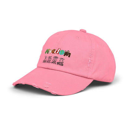 Graphic animal-themed Unisex Distressed Cap