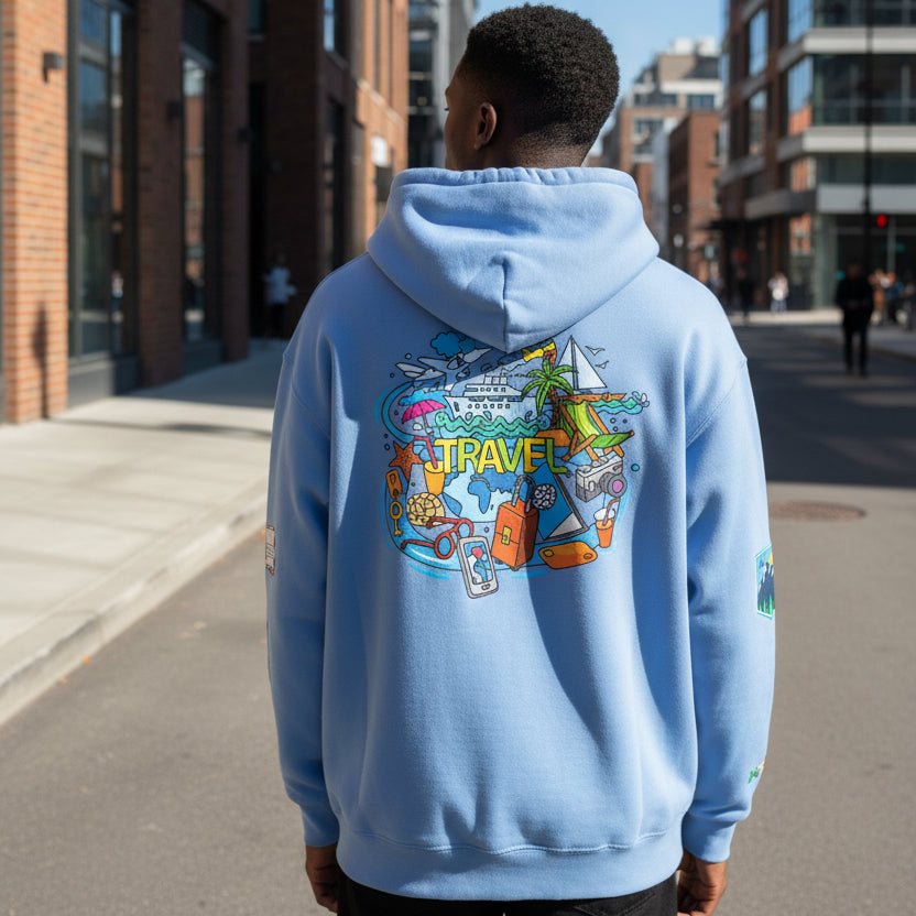 Travel Enthusiast Unisex Hoodie, Vacation Mode Travel Lover Pullover