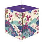 Japanese Floral Wave Light Cube Lamp — Cherry Blossom Ambient Night Light Printify