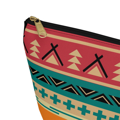 Southwestern Thunderbird Accessory Pouch — Tribal Pattern Makeup Bag