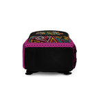 Boho Afro Music Backpack, Music Lover Bag, Cartoon Print Rucksack Printify