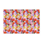 Floral Fiesta Minky Blanket — Bright Retro Flower Pattern, Cozy Throw for Living Room & Kids Printify