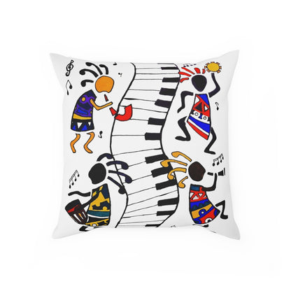 Musical Vibrations Cushion - Colorful Art for Home Decor