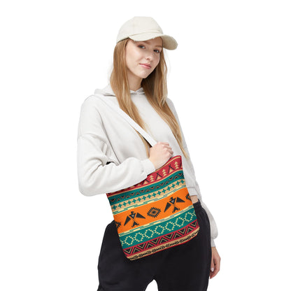 Southwestern Pattern Tote Bag - Native-Inspired Aztec Eagle Print