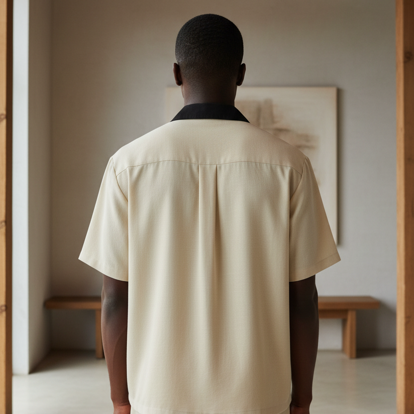 Piano-Inspired Graphic Unisex Short-Sleeve Color-Block Shirt Featuring Jazz Music