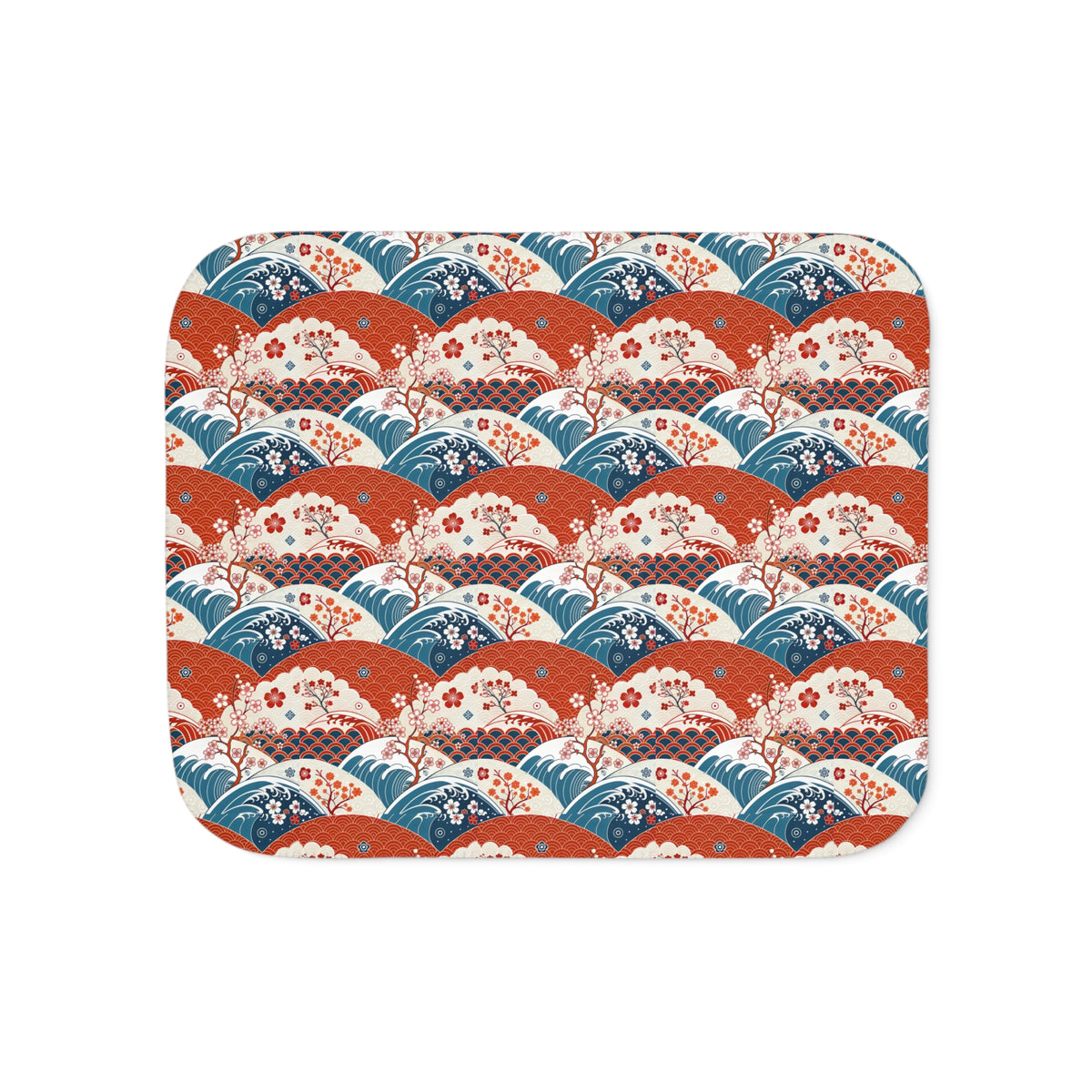 Sherpa Blanket, Asia Inspired Cozy Design Printify