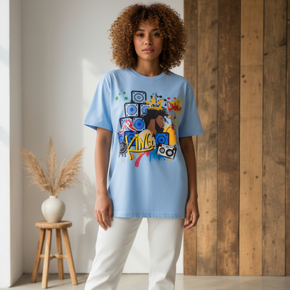 Graffiti Black King Graphic Essential Cotton T-Shirt