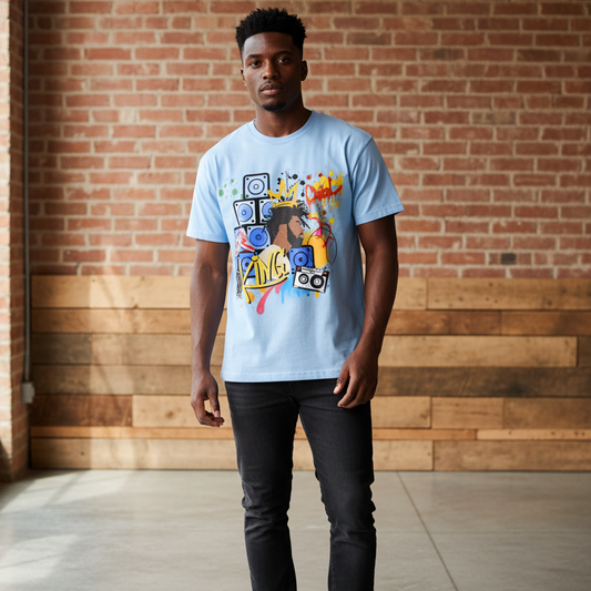 Graffiti Black King Graphic Essential Cotton T-Shirt
