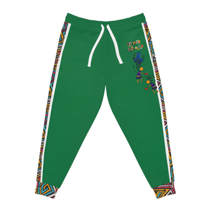 Handcrafted Afro Music Cartoon Art Athletic Joggers, Unisex Sweatpants