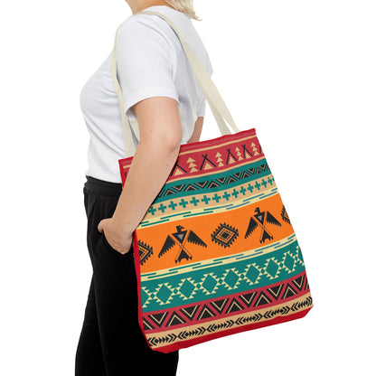 Southwestern Pattern Tote Bag - Native-Inspired Aztec Eagle Print