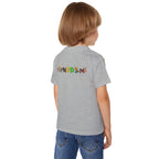 Toddler T‑Shirt — "Kingdom" Jungle Animals Design (Colorful Birds & Sunshine) Printify