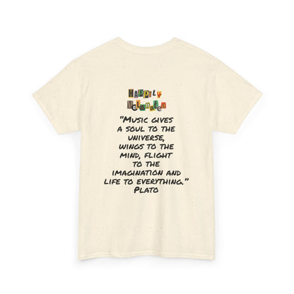 Guitar Art Tribal Masks Unisex Tee, Music Lover Graphic Shirt, Unique Handcrafted Tee