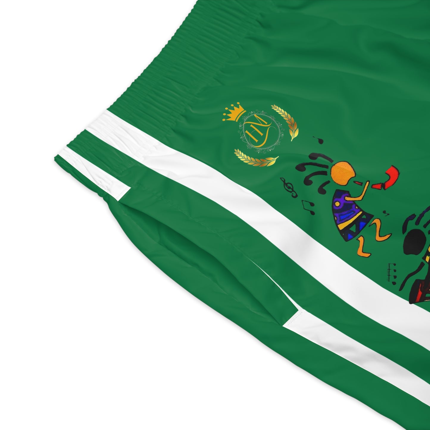Ethnic Music Cartoon Men's Jogger Shorts - Happily Celebrating Heritage