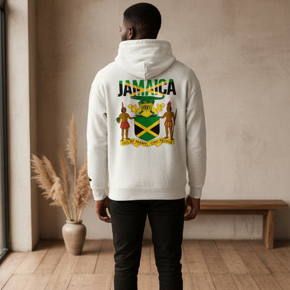 Jamaican Pride and Flag Themed Graphic Fleeced Unisex Hoodie