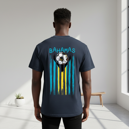 Bahamas Flag Themed Graphic Vintage Wash Cotton Unisex T-Shirt