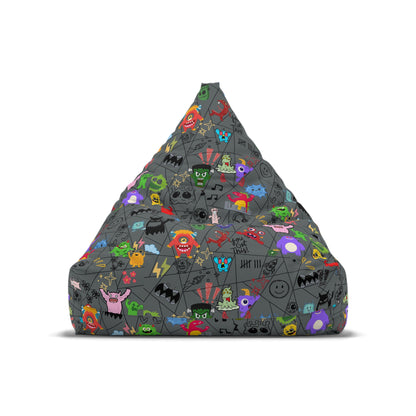 Kids' Fun Bean Bag Chair Cover - Playful Monsters, Cozy Seating for Sofas, Playrooms, or Nurseries, Kids' Rooms, Party Decor