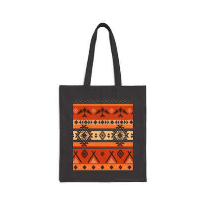Southwestern Aztec Pattern Cotton Tote Bag