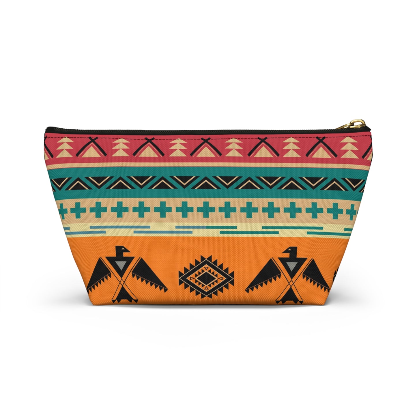 Southwestern Thunderbird Accessory Pouch — Tribal Pattern Makeup Bag