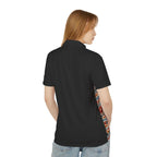 Tribal Wave Polo Shirt — Earth Tones Patterned Polo