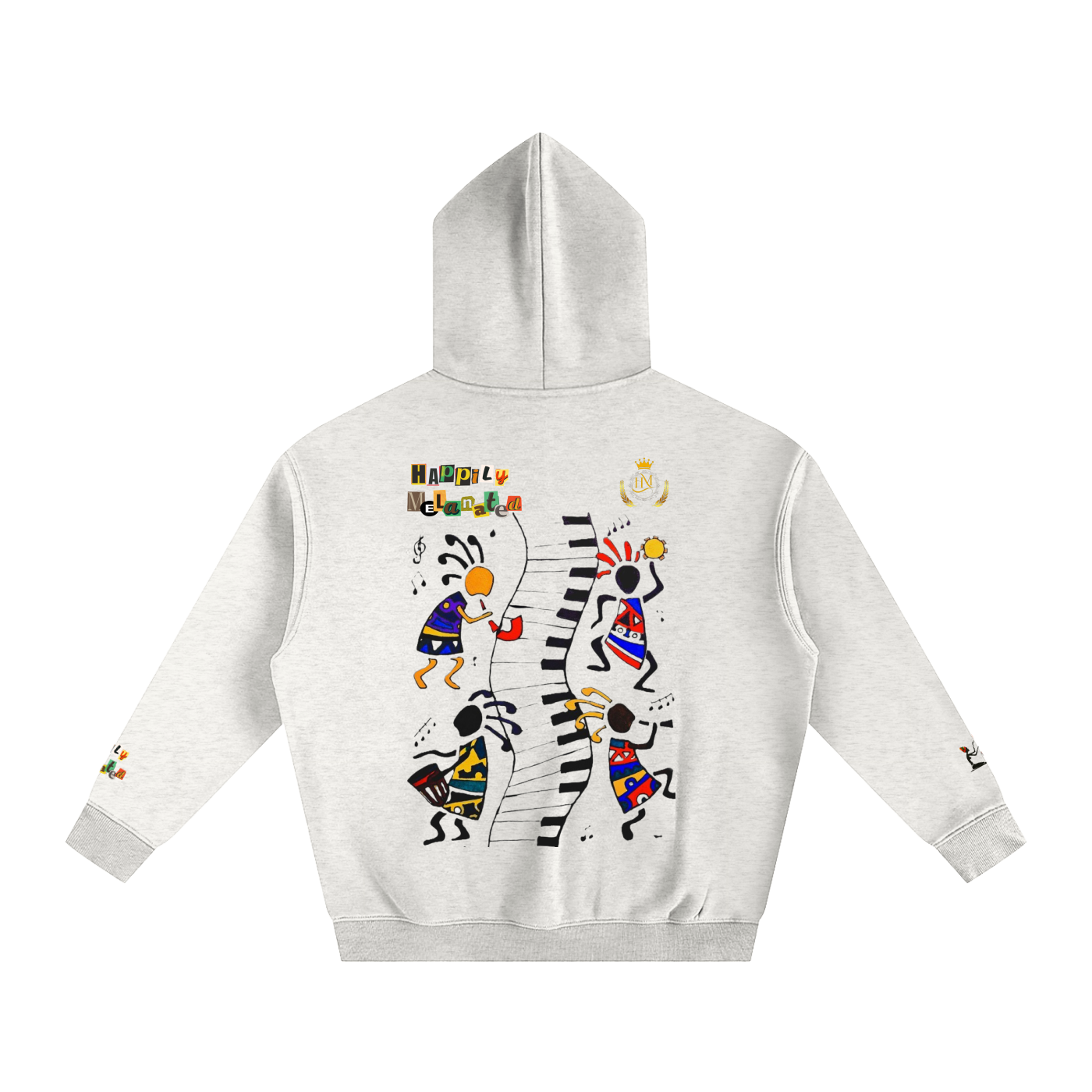 Afro Music Cartoon Unisex Oversize Fleeced Hoodie