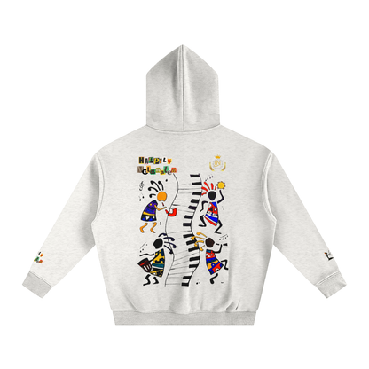 Afro Music Cartoon Unisex Oversize Fleeced Hoodie