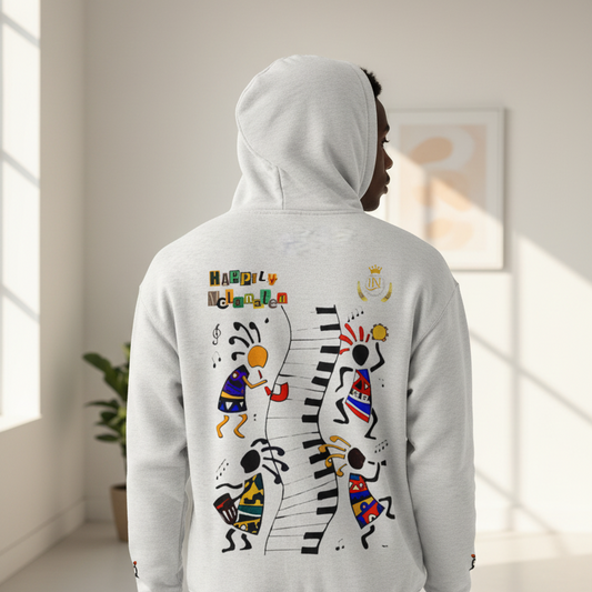 Afro Music Cartoon Unisex Oversize Fleeced Hoodie