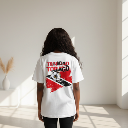 Trinidad Flag Themed Graphic Unisex Oversized T-Shirt