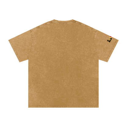 Emo Unisex Graphic Snow Washed Oversized Cotton T-Shirt