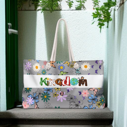 Vibrant Floral Kingdom Weekender Bag - Perfect for Travel & Beach