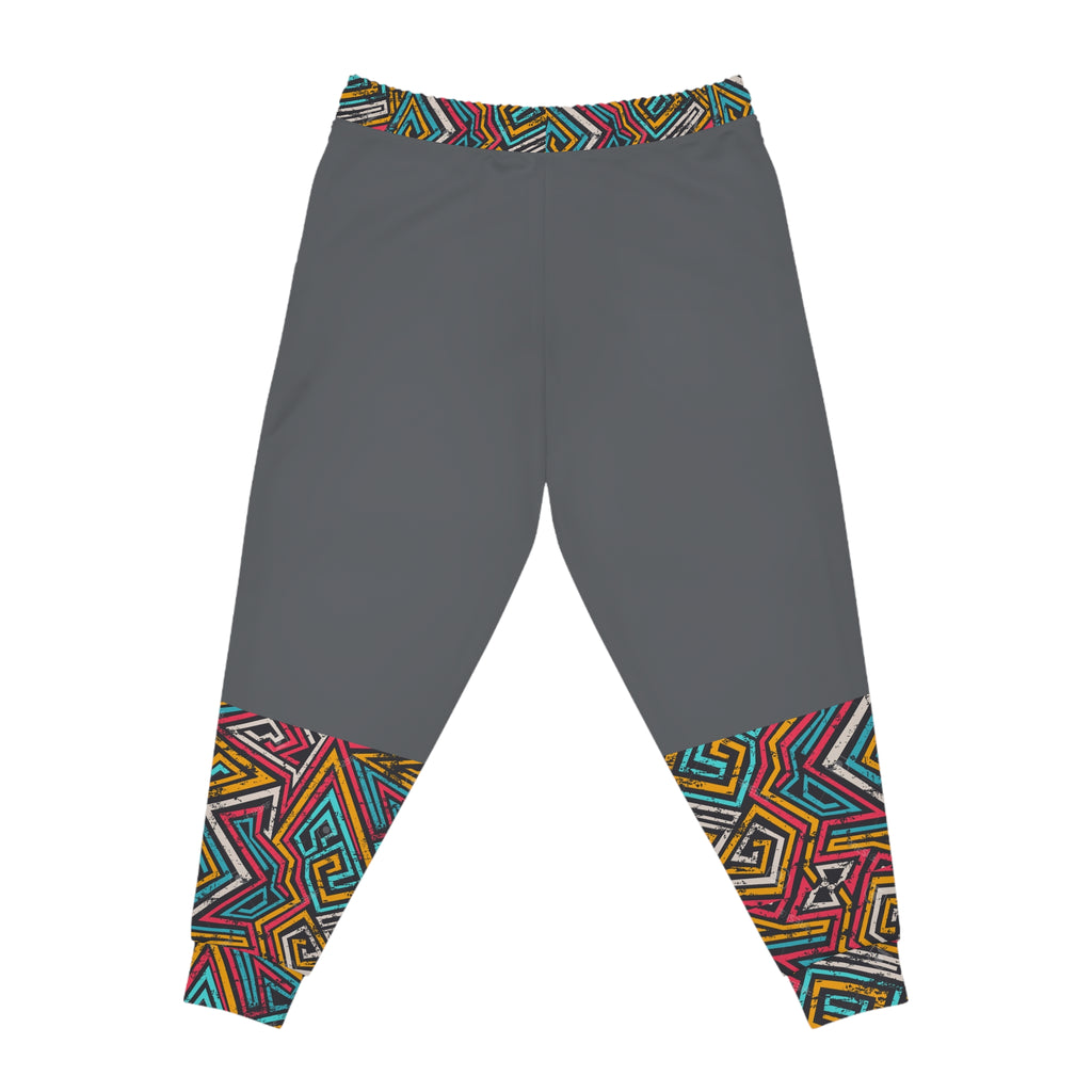 Unisex Athletic Joggers featuring Afro Music Cartoon Art, African Dance-Inspired Sweatpants Printify