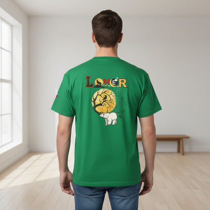 Polar Bear Graphic Unisex Tee, Wild Animal Introvert Graphic T-Shirt, Wildlife Lover Tee