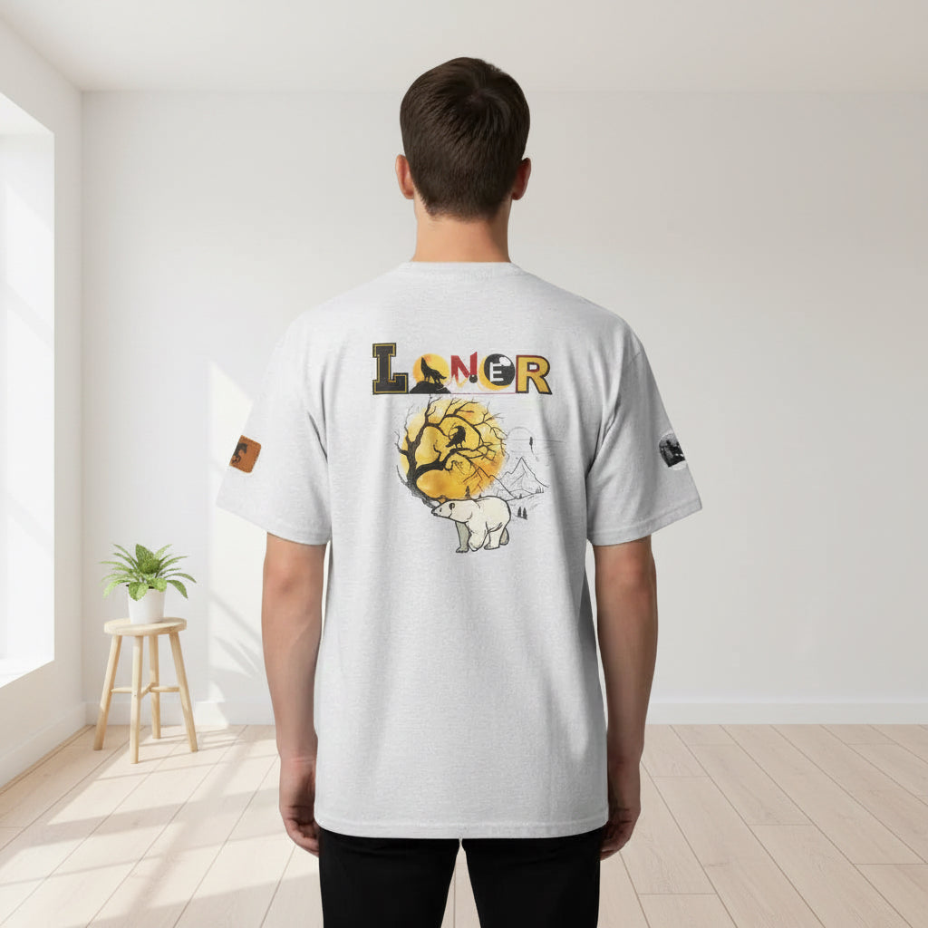 Polar Bear Graphic Unisex Tee, Wild Animal Introvert Graphic T-Shirt, Wildlife Lover Tee