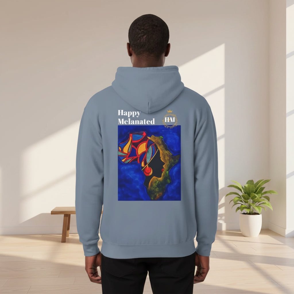 African Continent Art Graphic Unisex Hoodie, Lightweight Sweatshirt