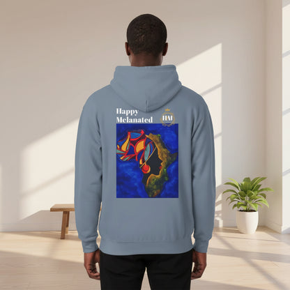 African Continent Art Graphic Unisex Hoodie, Lightweight Sweatshirt