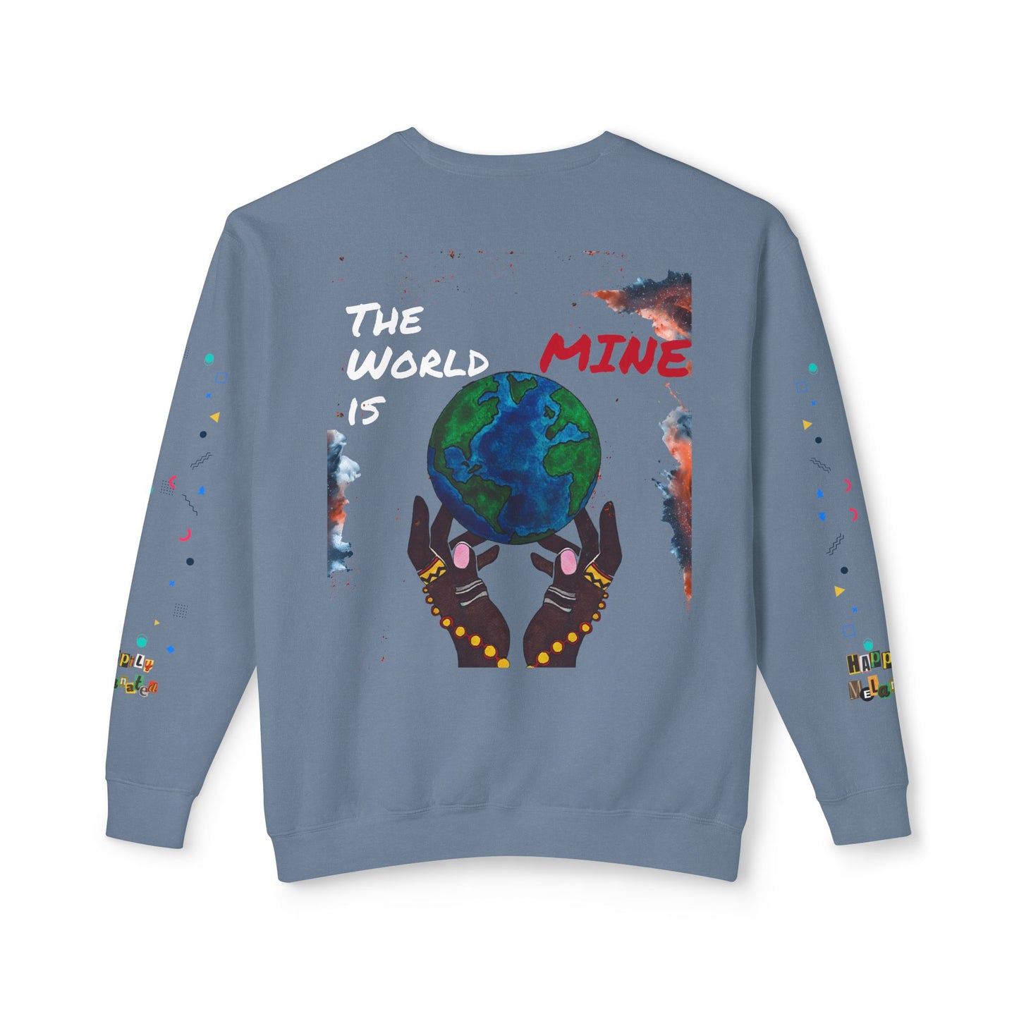 Galaxy Art Unisex Sweatshirt, Handcrafted Space Design, Celestial Print