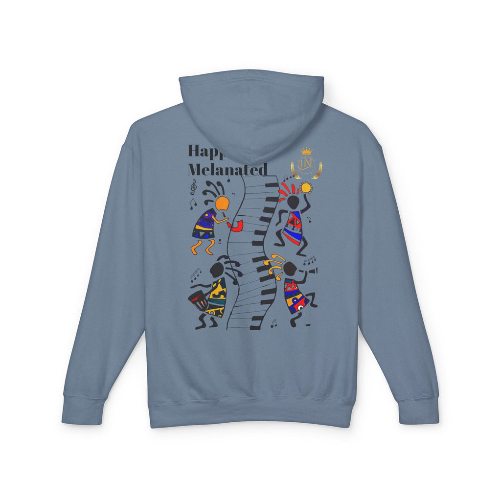 Handcrafted Afro Music Graphic Hoodie - Unisex Lightweight Hooded Sweatshirt, Hipster Hoodie Printify